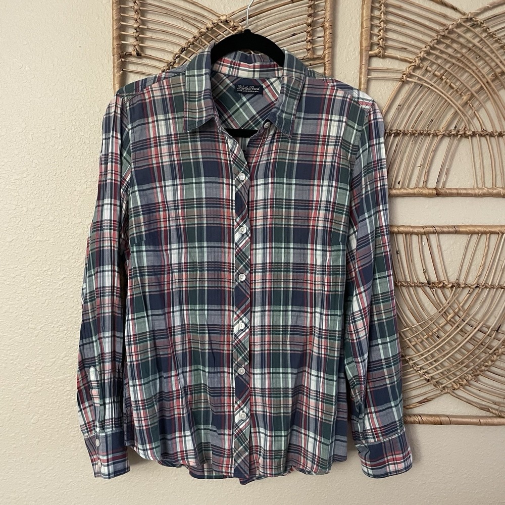 Lucky Brand Long Sleeve Plaid Shirt‎ Farmcore Countrycore Western Preppy Sz M B5